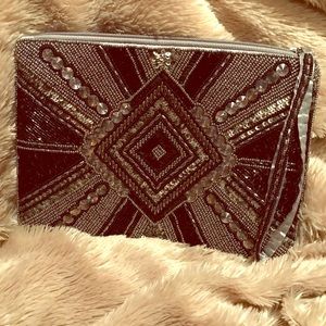 Classic black and silver cluch